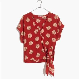 New! Sash-Tie Wrap Top in in Daisy Daydream L